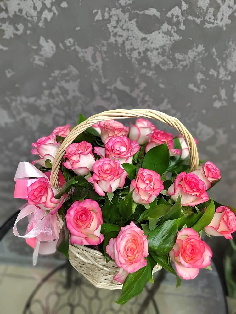 Цветочная композиция из Розы в корзине в Тереньге