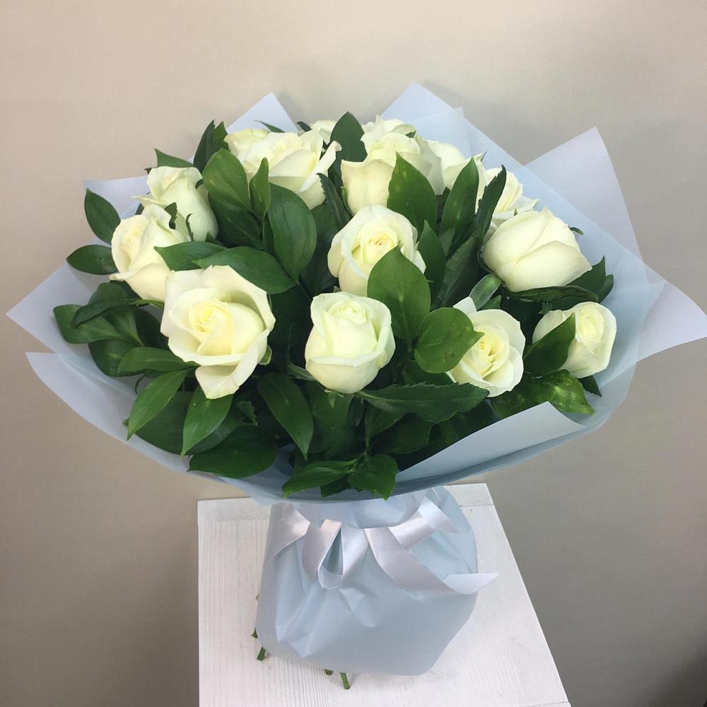 Букет 15 Белых роз Проуд в Тереньге