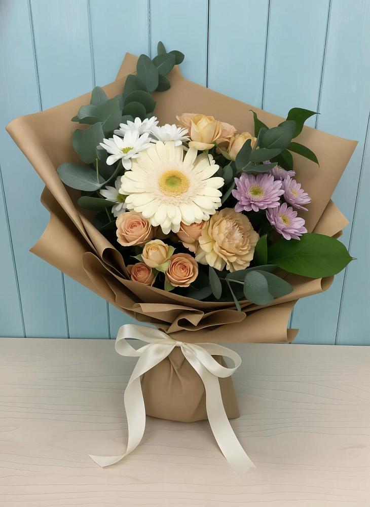 Букет цветов из: Герберы и Хризантемы в Тереньге