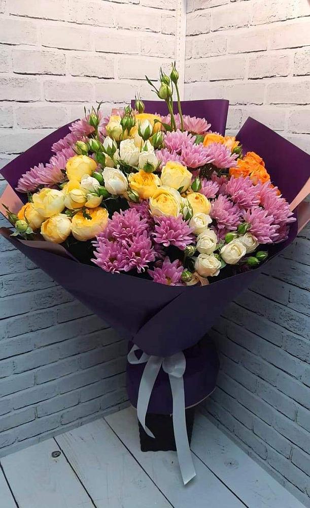 Букет цветов из: Хризантемы и Розы в Тереньге