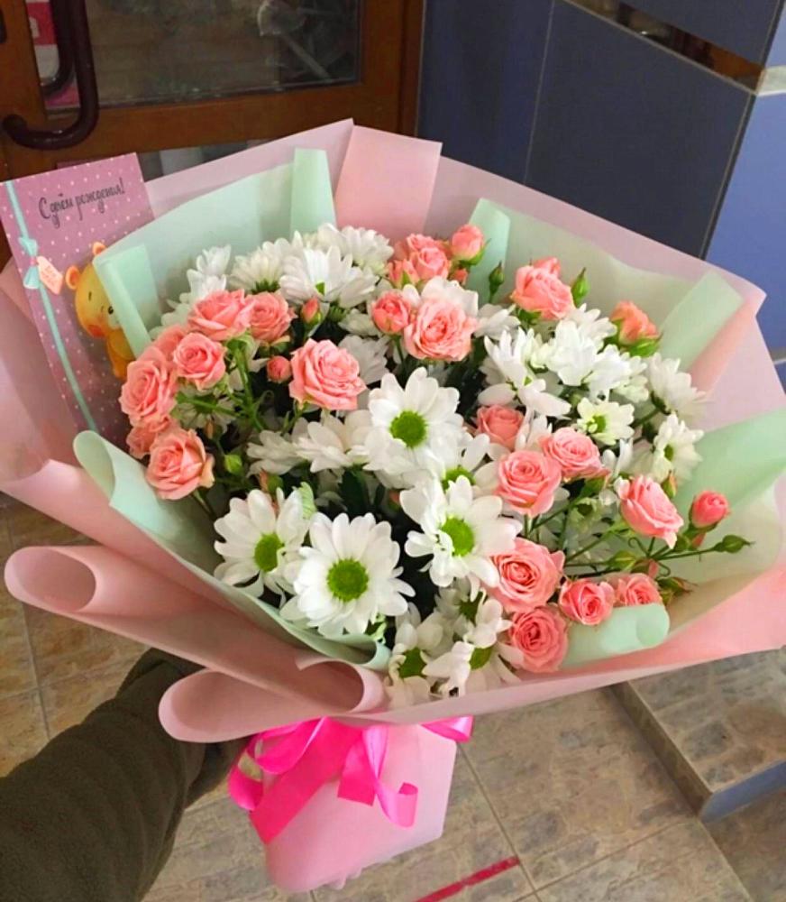 Букет цветов из: Розы и Хризантемы в Тереньге