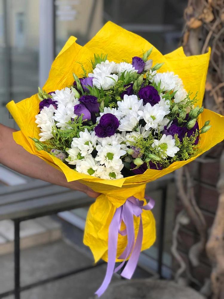 Букет цветов из: Ирисы, Хризантемы и Ромашки в Тереньге