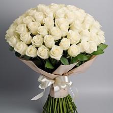 Букет 101 беля роза Белоснежка в Тереньге