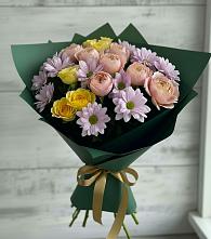 Букет цветов из:  Хризантемы и Розы в Тереньге