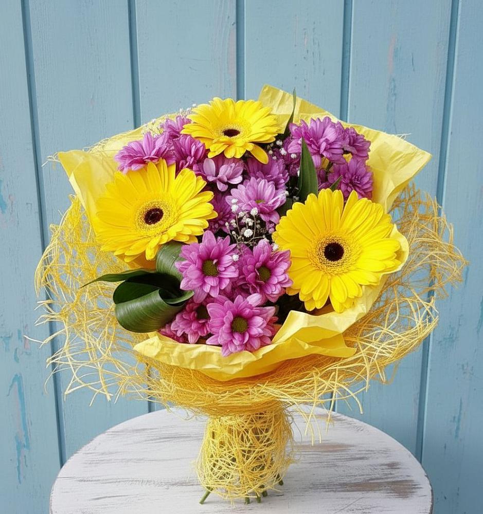 Букет цветов из: Хризантемы и Герберы в Тереньге