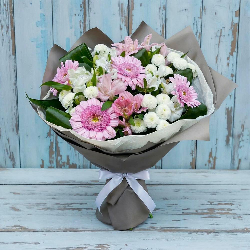 Букет цветов из: Герберы, Альстромерии и Хризантемы в Тереньге