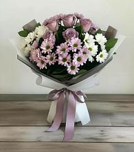 Букет цветов из:  Хризантемы и Розы #REPLACE_PRED# Тереньге