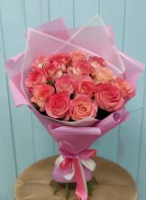 Букет 15 Розовых роз Равель в Тереньге