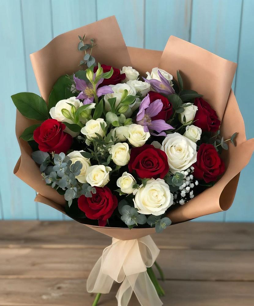 Букет цветов из: Розы и Альстромерии в Тереньге