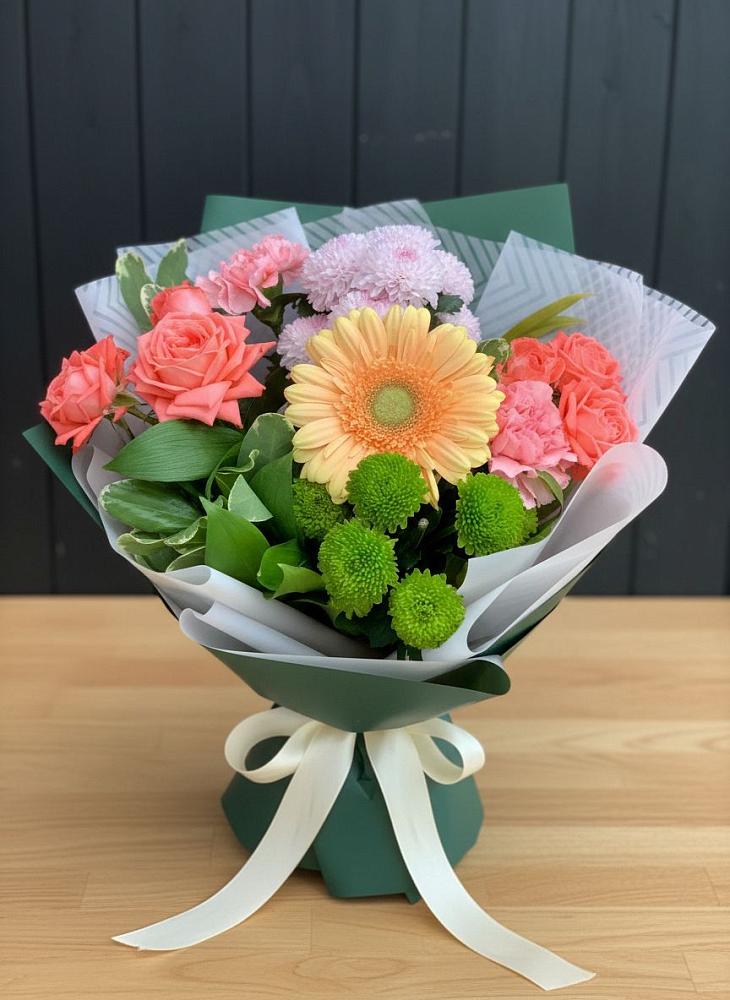 Букет цветов из: Гвоздики, Розы, Герберы и Хризантемы в Тереньге